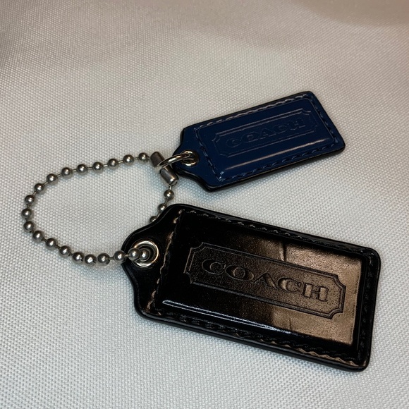 Coach Handbags - Double Tags Lg & Med Coach Hang Tags 2.5” & 2” Black & Navy Blue!
